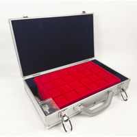 Алюминиевый кейс Leuchtturm с 5 планшетами на 184 монеты