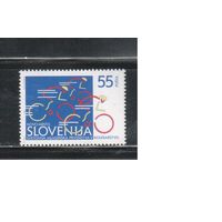 Словения-1996 (Мих.147) , ** , Спорт, Велоспорт ,Велосипеды(одиночка)