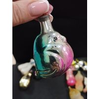 Игрушка ёлочная Снегирь, стекло. СССР