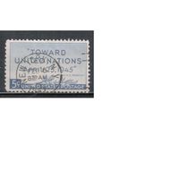 США-1945, (Мих.533 ), гаш.   , Образование ООН (одиночка),