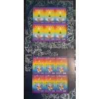 Марки России 1999 года, МЛ с Новым годом! СК 544, 545 каталог 3000 рос. руб