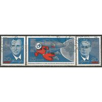 ГДР. Полёт космонавтов А.Леонова и П.Беляева в космос. 1965г. Mi#1138-40. Серия.