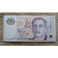 Werty71 Сингапур 2 доллара 2011 UNC банкнота Медицинский колледж 2 треугольника полимер