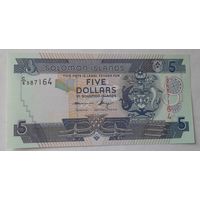 Соломоновы острова 5 долларов.(2)UNC
