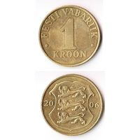 1 крона Эстония 2006 года