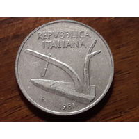 Италия 10 лир 1981