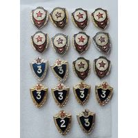 Значки "Отличник ВС СССР и солдатской классности" 18 шт. Алюминий.