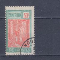 [989] Французские колонии. Камерун 1925. Сбор каучука.30 с. Гашеная марка.