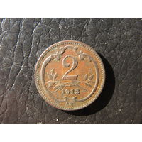 Австрия. 2 геллера.1912. С 20 копеек. Распродажа коллекции. Смотрите другие лоты.