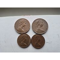 Сборный лот центов Австралия. Лот состоит из 4-х монет. Монеты не чищены. 807