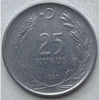 Турция 25 курушей 1961 г.