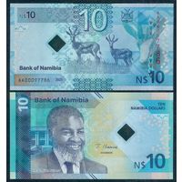 Намибия 10 долларов 2025 год, UNC