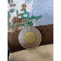 Монета 2 доллара 1996 медведь Канада