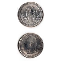 25 центов США 2016 Национальный лес Шоуни (Иллинойс)  P