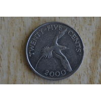 Бермуды 25 центов 2000 с 1 руб