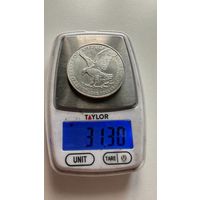 1 доллар США 2022 года 1 унция(31,30 грамм) чистого серебра 999.9