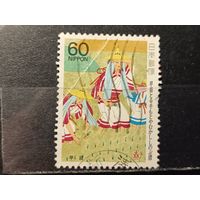 Япония, 1987. Живопись. Посев риса