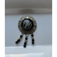 Винтажная брошь период СССР с рубля.