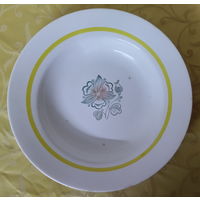 Тарелка-2 эпохи СССР. Будянский фаянсовый завод - Серп и Молот (Буды), 1967-1991 гг