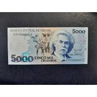 5000 крузейро 1993  года. Бразилия. UNC