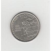 Квотер (25 центов) США "Штат Нью-Гэмпшир" 2000 Р Лот 0584
