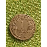 Французская Западная Африка. 1 франк. 1944 г.