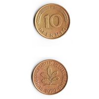 10 пфеннигов Германия 1979 года(D)