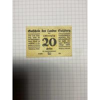 20 геллеров (нотгельды) Австрия.-2412