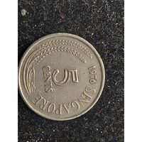 5 центов сингапур 1976