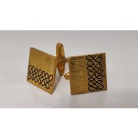 Запонки.Клеймо ЛЮМ.Позолота  на аффинаж