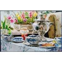 Самовар. Акварель княгини О.Романовой. Россия.