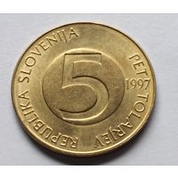 Словения. 5 толаров 1997 года.