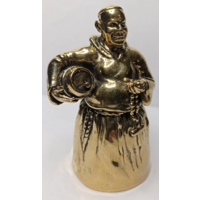 Колокольчик Монах с бочонком Бронза