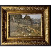 Корженевский А.С "Юрьева горка", 1973г. Картон, масло. Размер 24х34 см.