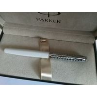 Перьевая ручка с золотым пером Parker Sonnet - Premium Metal & Pearl