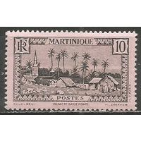 Мартиника. Деревня островитян. 1933г. Mi#130. Цветная бумага.