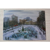 Волков Сергей, Чистые пруды; 2014, чистая (зима, коньки).