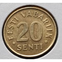 Эстония. 20 центов 1992 года. (*).