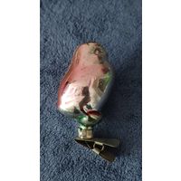 Ёлочная игрушка воробушек,птичка на прищепке