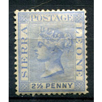 Британские колонии - Сьерра-Леоне - 1883/93г. - королева Виктория, 2 1/2 P - 1 марка - MH с надписью карандашом на клее [Mi 17]. #4-B5-118-A-1