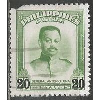 Филиппины. Генерал Актонио Луна. Надпечатка нового номинала. 1961г. Mi#663.