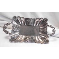 Визитница Поднос для визиток 30 х 15 см Серебрение