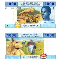 Чад 1000 франков образца 2002 года UNC p607Ce