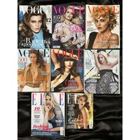 Журналы Глянцевые VOGUE ELLE COSMOPOLITAN  PLAYBOY Планета Dolce Vita Мода Стиль ВОГ БАЗАР КОСМОПОЛИТЕН ЭЛЬ