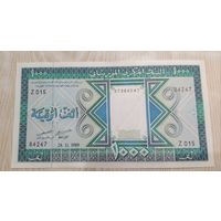 Мавритания. 1000 угий 1989. Распродажа личной коллекции