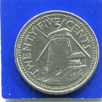 Барбадос 25 центов 1998