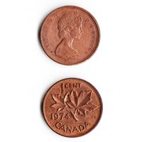 1 цент Канада 1974 года