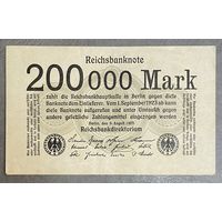 Банкнота 200000 марок 1923 год. Веймарская республика.