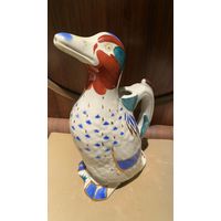 Графин УТКА (1950-60 г.) ЛФЗ, редкий раскрас!