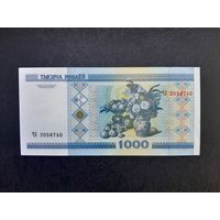 1000 рублей 2000 года. Беларусь. Серия ЧБ. UNC